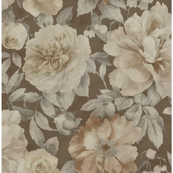 30.75 sq. ft. Clayfield The Madelyn Floral Vinyl Peel and Stick Wallpaper Roll