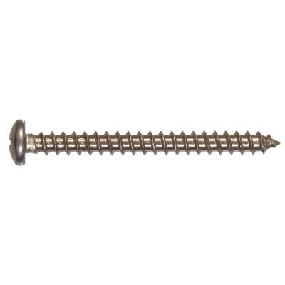The Hillman Group 998 Aluminum Flat Head Slotted Wood Screw 8 x 1-1/4 In 30-Pack 
