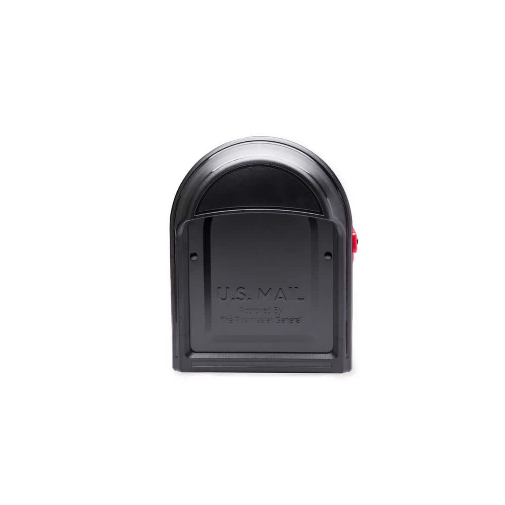 Barrington Black Medium Steel Post Mount Mailbox