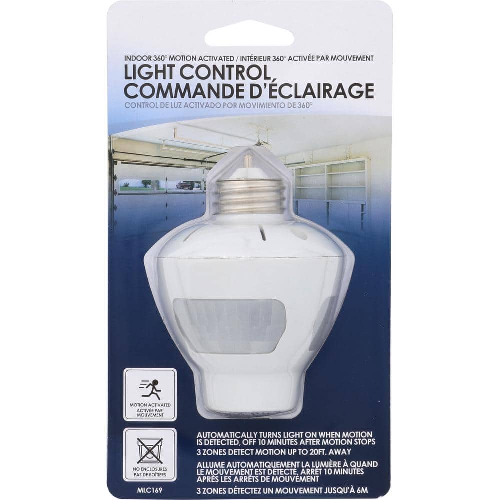 White Motion-Activated Indoor Light Control Sensor