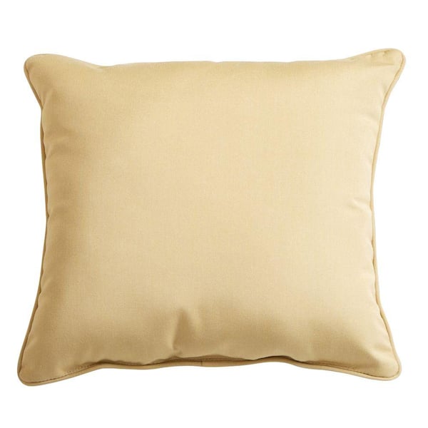 RST Brands Wheat 17 in. x 17 in. Outdoor Throw Pillow