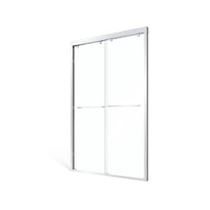 44-48 in. W x 75 in. H Framed Sliding Shower Door in Chrome with 5/16 in. (8 mm) Clear Tempered Glass Shower Door