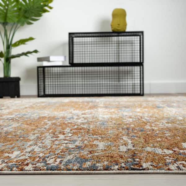 Rust Tones/Indigo Multi-Colored 8 ft. 9 in. x 11 ft. 10 in. Area Rug