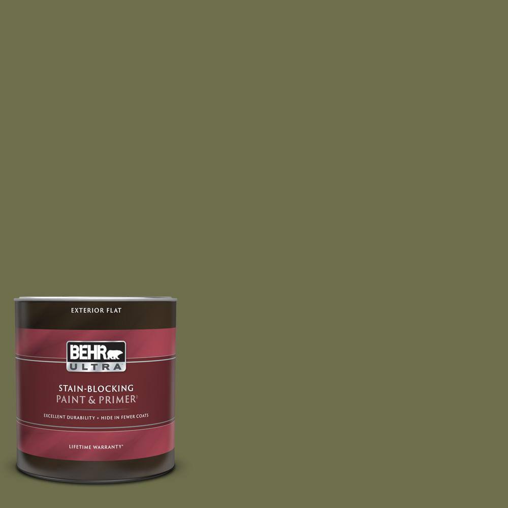 BEHR ULTRA 1 qt. S3707 Outdoor Oasis Flat Exterior Paint & Primer