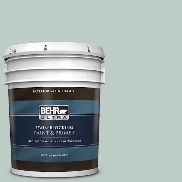BEHR ULTRA 5 gal. Home Decorators Collection #HDC-CL-23 Soothing Spring Satin Enamel Exterior Paint & Primer