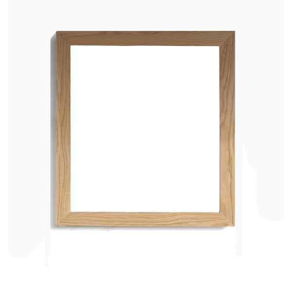 Sterling 30 in. W x 30 in. H Square Wood Framed Wall Bathroom Vanity Mirror in California White Oak