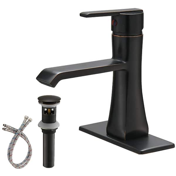 BWE Single Hole Single-Handle Bathroom Faucet in Oil Rubbed Bronze