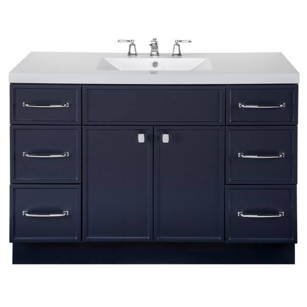 Cutler Kitchen and Bath Manhattan 48 in. W x 21 in. D x 36 in. H Free Standing Vanity White with