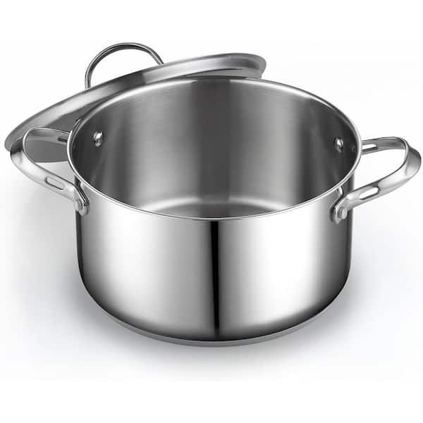 Cook Standard 6 qt. Stainless Steel Stockpot with Stainless Steel