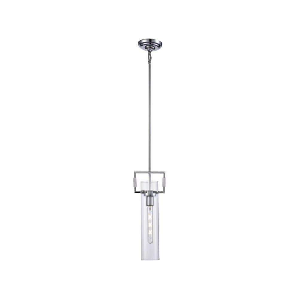 1-Light Polished Chrome Mini Pendant Light Fixture with Clear Glass Shade -  Bel Air Lighting, PND-2155 PC