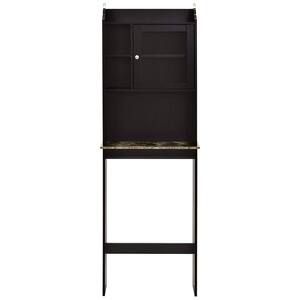 Lian 23.25 in. W x 69.00 in. H x 7.25 in. D Brown MDF Over-the-Toilet Storage in Espresso