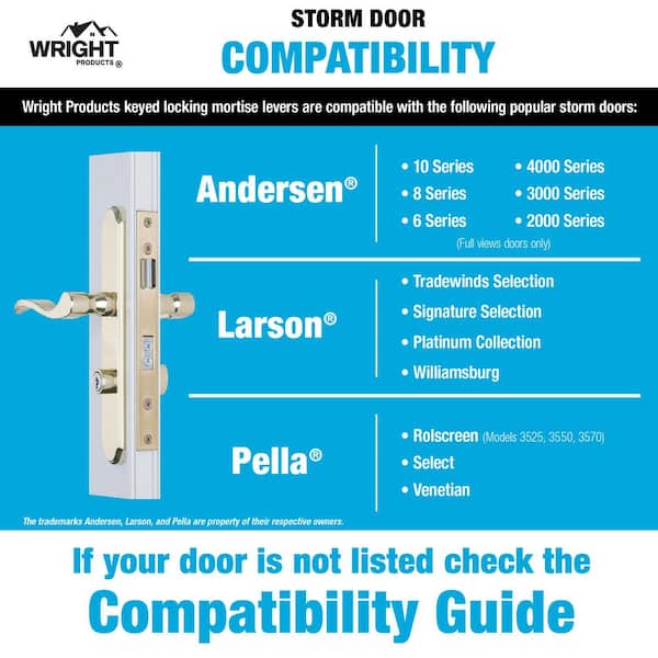Wright Products Ventana Mortise Keyed Lever Mount Latch with