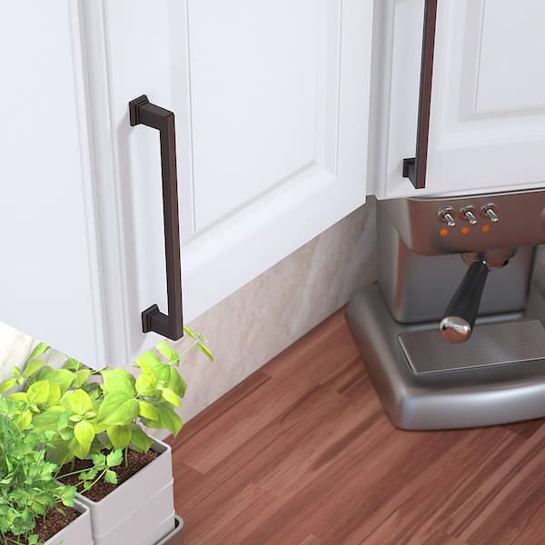Mirabel Collection 7-9/16 in. (192 mm) Classic Brushed Oil-Rubbed Bronze Rectangular Cabinet Bar Pull