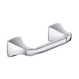 Voss Pivoting Double Post Toilet Paper Holder in Chrome