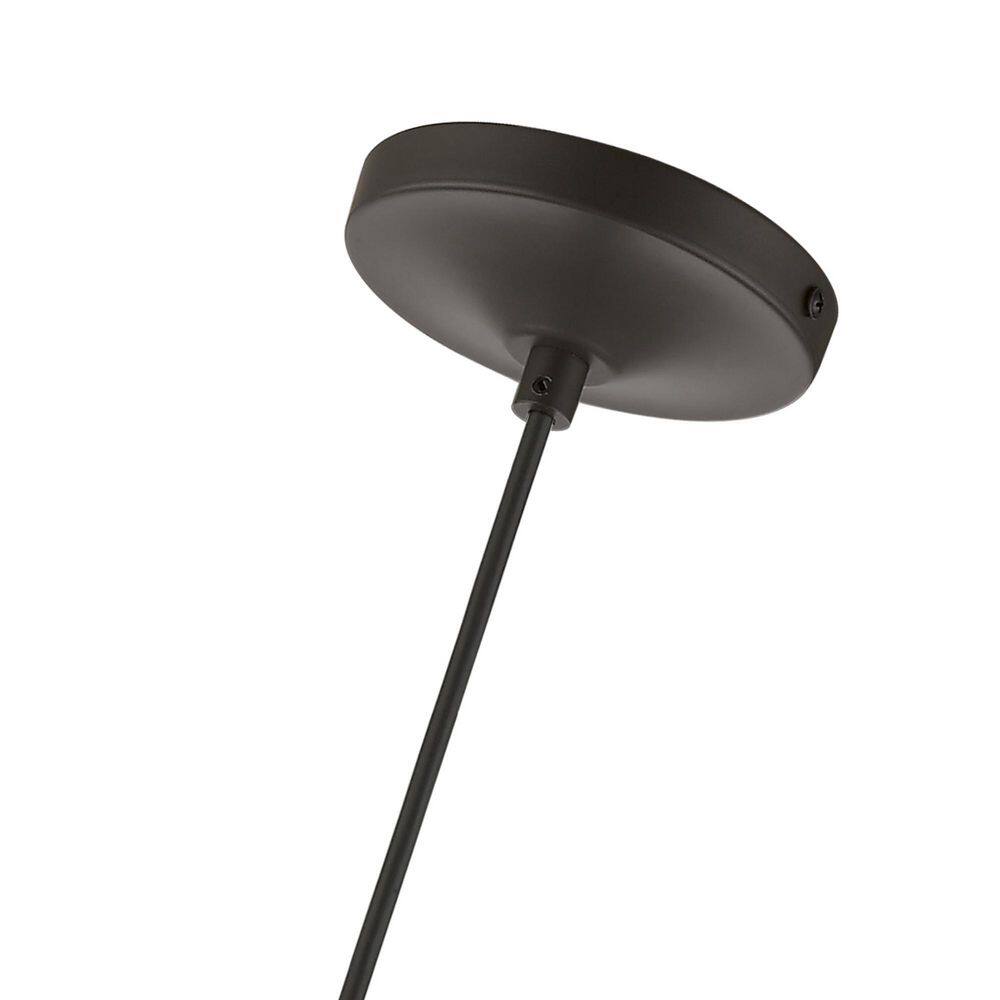 Aldrich Clear Glass Pendant Light with Bronze and Brass Accents