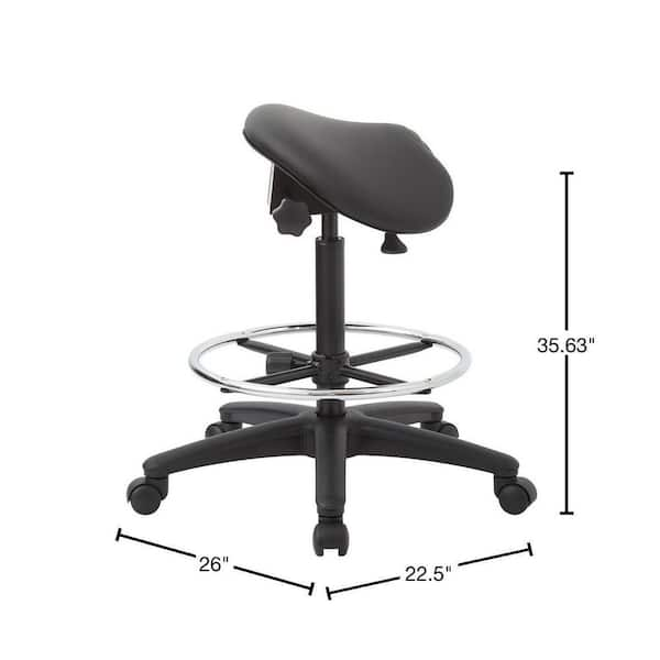 Office Star Products 35 in. Pneumatic Drafting Chair with Black