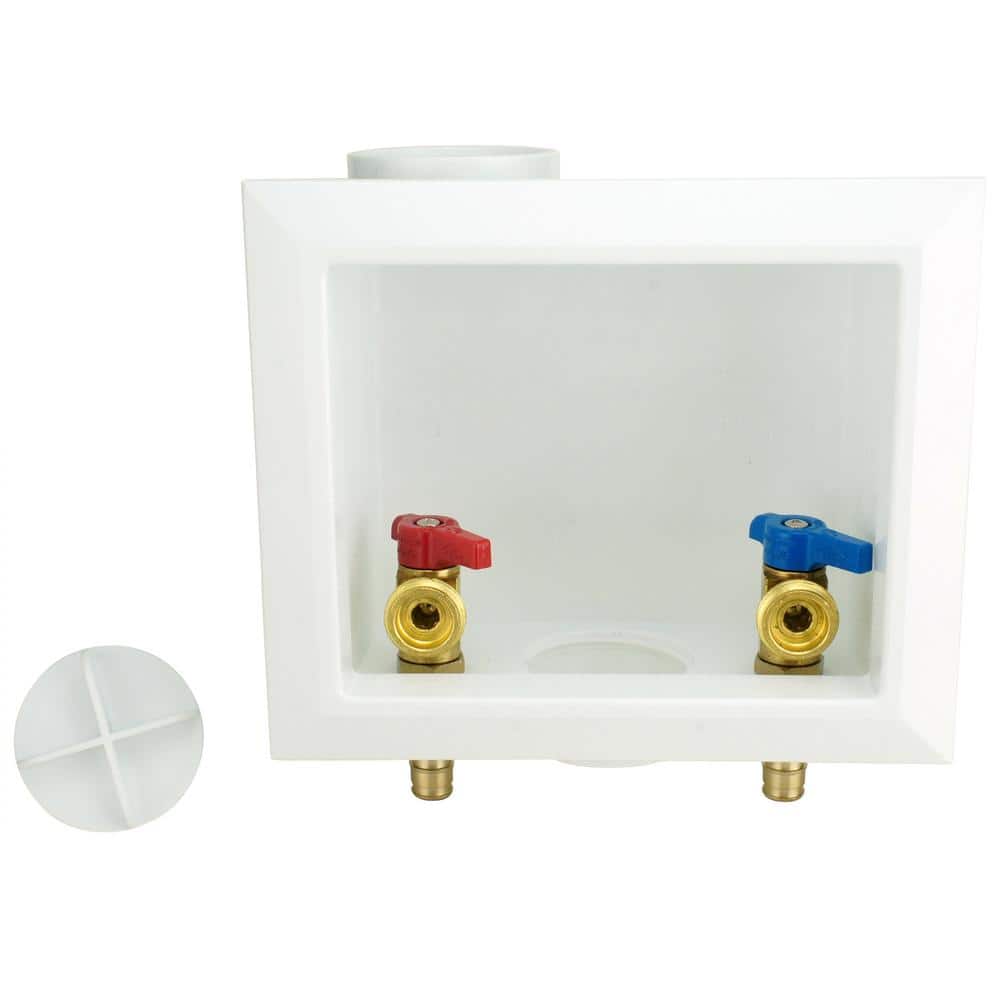 Apollo 1/2 in. Brass PEX-A Barb x 3/4 in. Male Hose Thread Washing Machine  Outlet Box EPXBOXWM - The Home Depot