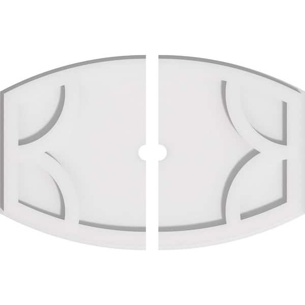 1 in. x 18 in. x 12 in PVC Medallion Moulding