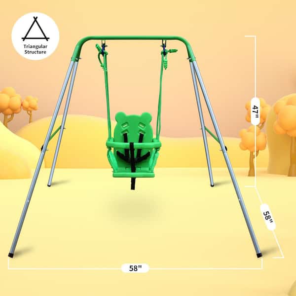 Folding toddler hot sale swing set