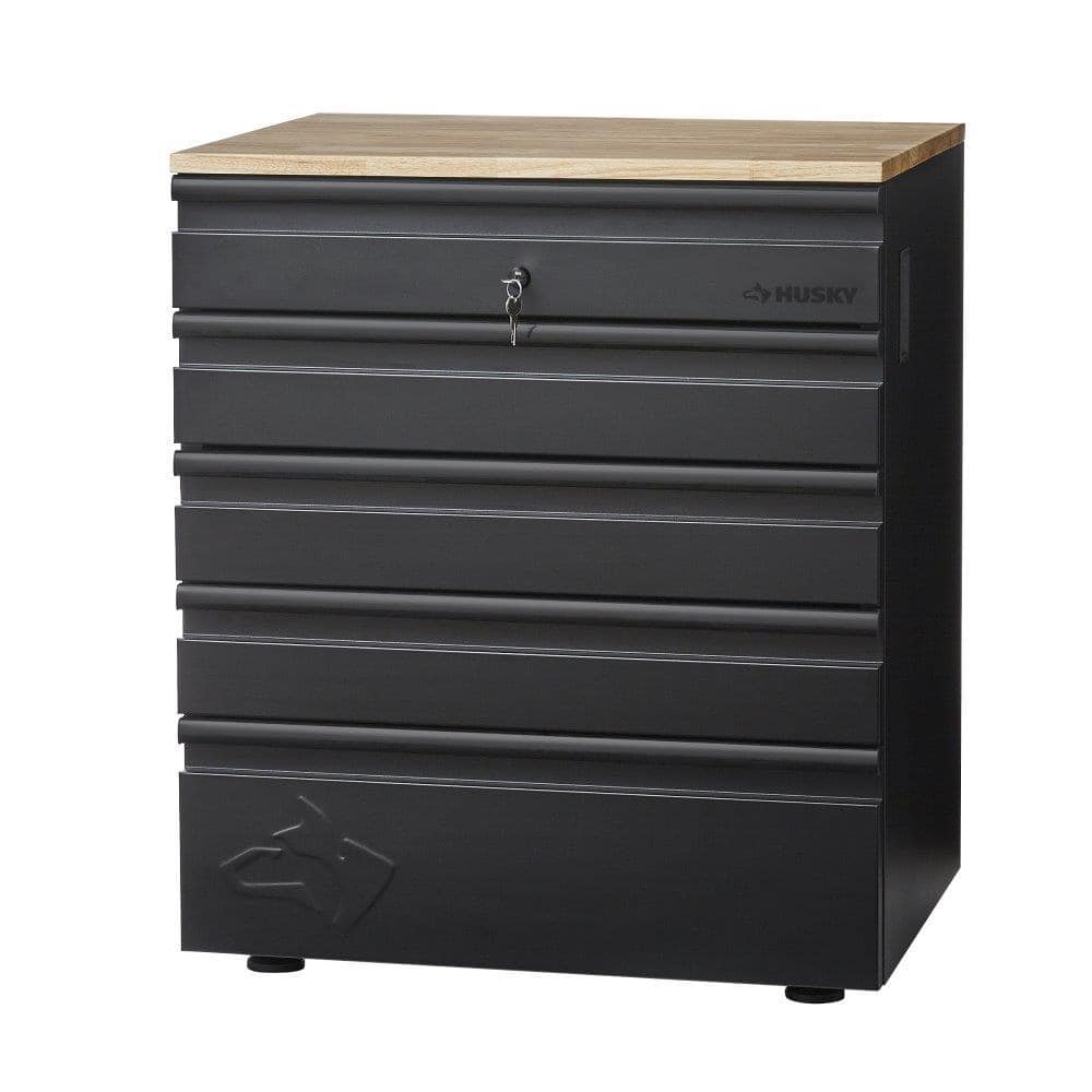 無料発送 Duty Heavy Husky 18-Gauge Base Garage Black 5-Drawer Steel 和楽器