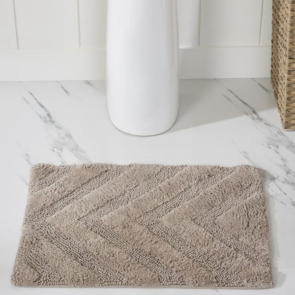 Better Trends Hugo 17 in. x 24 in. Sand 100% Cotton Rectangle Bath Rug