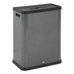Elevate 23 Gal. Pearl Dark Gray Decorative Indoor Recycling Bin, 25.14 in. x 12.8 in. x 31.5 in.