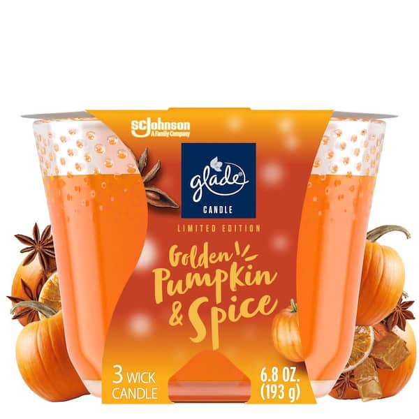 Glade 6.8 oz. Golden Pumpkin Spice Scented Candle
