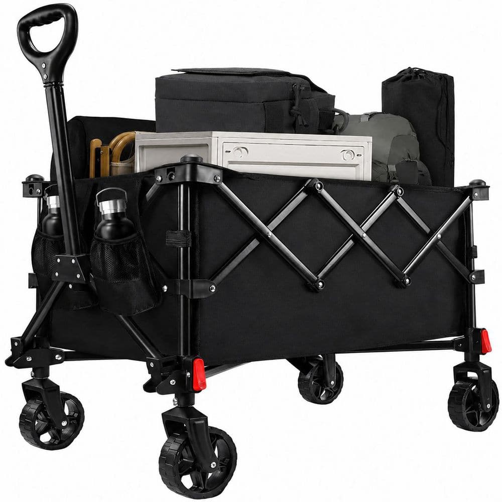 3.53 cu. ft. 220lbs Carbon Steel Bin Garden Cart Foldable Collapsible Wagon with Wheels, Heavy Duty for Outdoor Use price history on PriceWatchPro