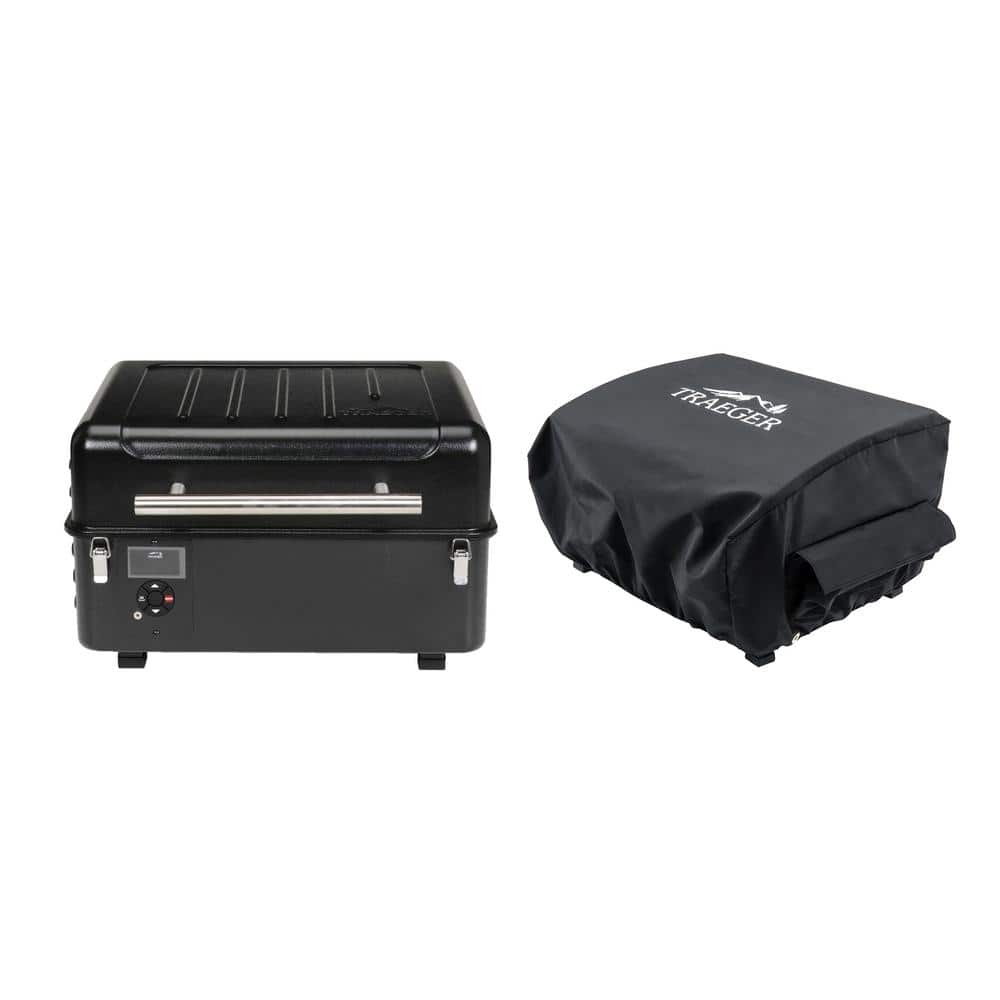 Traeger Grills Ranger Portable Wood Pellet Grill and Smoker, Black Small &  Grills BAC679 All Natural Cleaner Grill Accessories 946 ml & Traeger Pellet