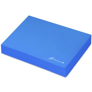 Blue 15.5 in. L x 12.5 in. W x 2.5 in. T Exercise Balance Pad, Non-Slip Cushioned Foam Mat and Knee (1.35 sq. ft.)