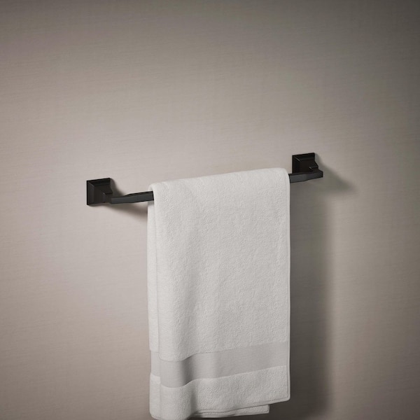 Kallan 18 in. Wall Mounted Towel Bar in Matte Black