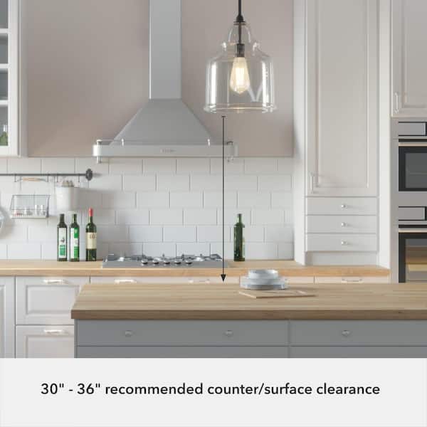 Hunter - Dunshire 1-Light Noble Bronze Island Pendant Light with Clear Bell Glass Shade