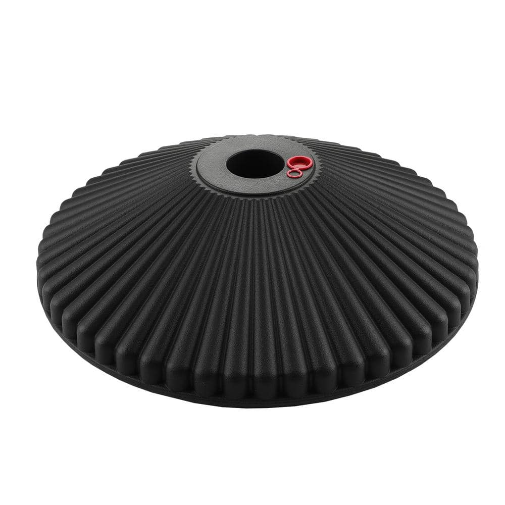 Clihome Patio Umbrella Base Stand Up to 100 lbs. with 2 Handle Knob in Black BASES59BCL The