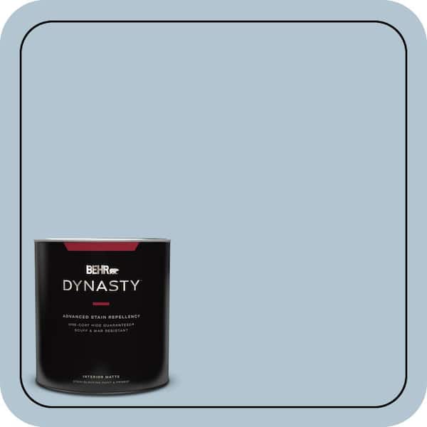 BEHR DYNASTY 1 qt. #MQ5-50 Opal Waters One-Coat Hide Matte Interior Stain-Blocking Paint & Primer