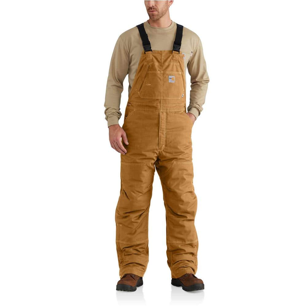 Carhartt Flame Resistant Quilt Lined Duck Bib Overall - Runnings