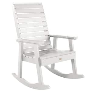 Weatherly White Recycled Plastic Outdoor Rocking Chair