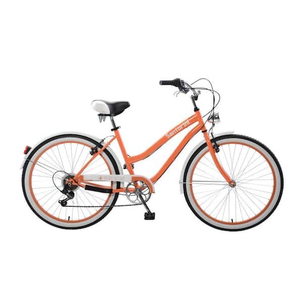 Body Glove Santorini Cruiser 26 in. Wheels Oversized Frame Women's Bike in Orange