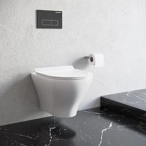 Monaco Wall Mounted Round Toilet Bowl Only in Glossy White