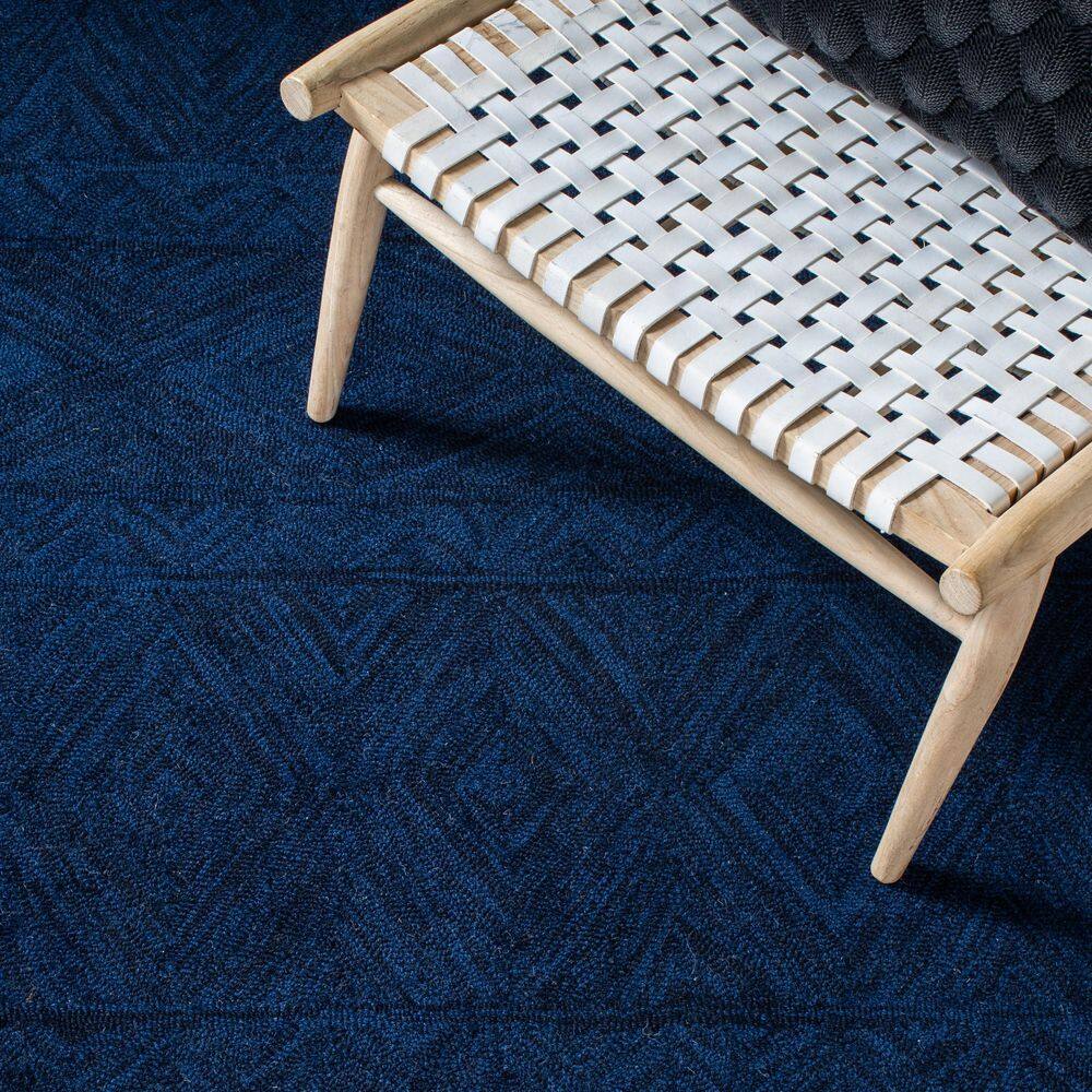 Metro Blue Hand-Tufted Wool 3' x 5' Area Rug