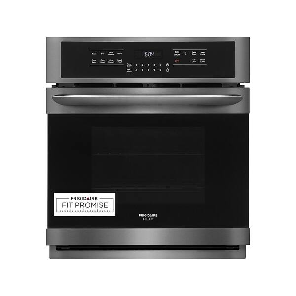 Frigidaire Gallery 27 In Single Electric Wall Oven With True Convection Self Cleaning Black Stainless Steel Fgew2766ud The Home Depot - Frigidaire 24 In Single Electric Wall Oven Self Cleaning Stainless Steel