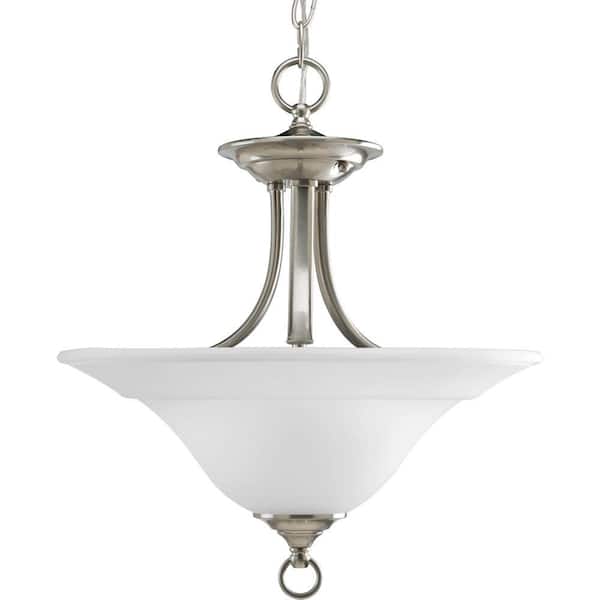 Progress Lighting Trinity Brushed Nickel 2-light Semi-flushmount