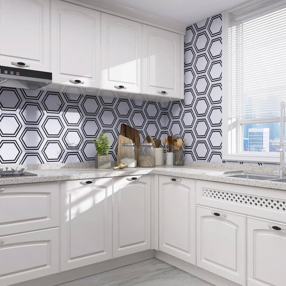 Day White Hexagon Matte Porcelain Wall & Floor Tile