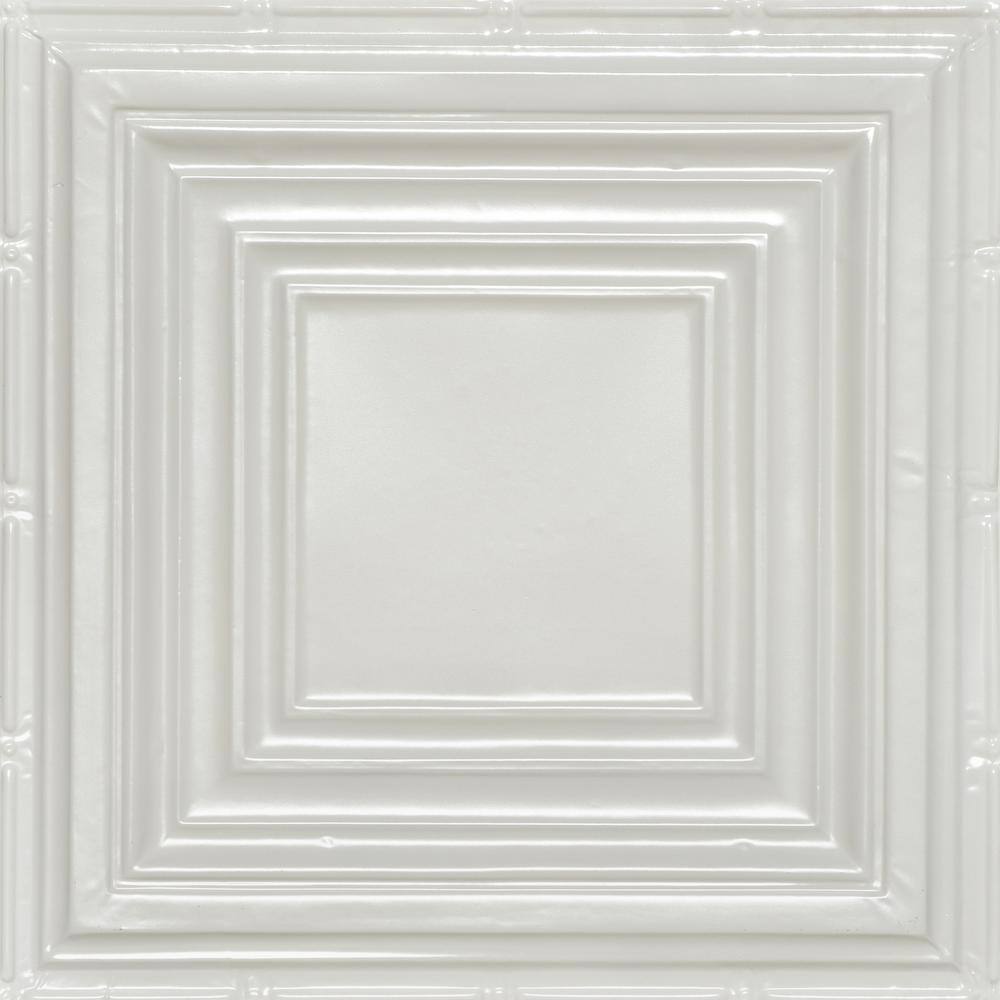 Raised Panel Eggshell White 2 ft. x 2 ft. Decorative Nail Up Tin Ceiling Tile (24 sq. ft. /Case) price history on PriceWatchPro