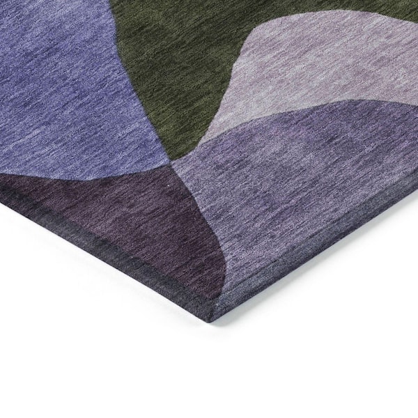 Chantille Machine Washable Indoor/Outdoor Abstract ACN2141 Purple 8 ft. x 10 ft. Area Rug
