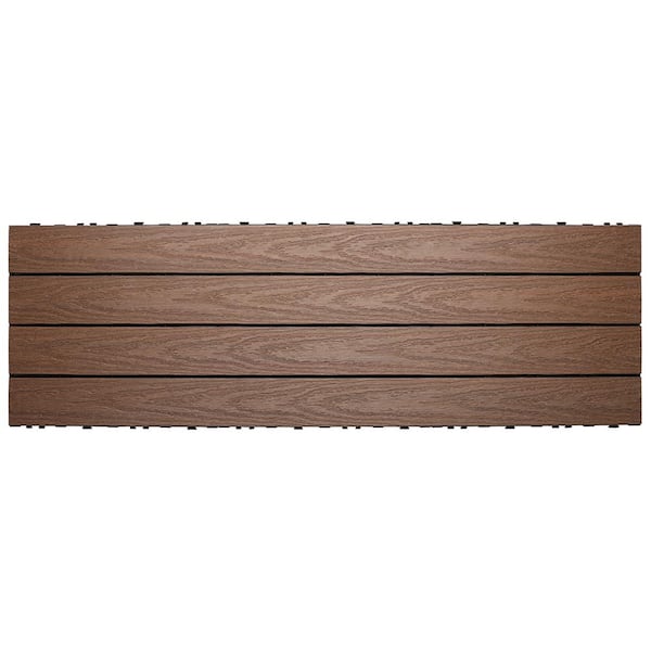Quick Deck Outdoor Composite Tile, Ipe Wood Eco Decking Tiles