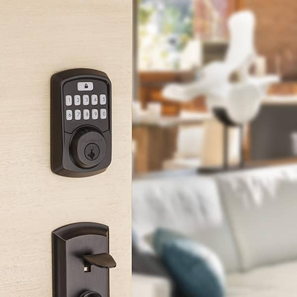 Kwikset Aura Venetian Bronze Single Cylinder Electronic Bluetooth