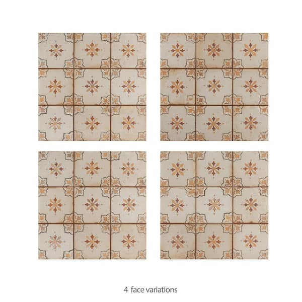 Merola Tile Mirambel Marron 13 in. x 13 in. Ceramic Floor and Wall