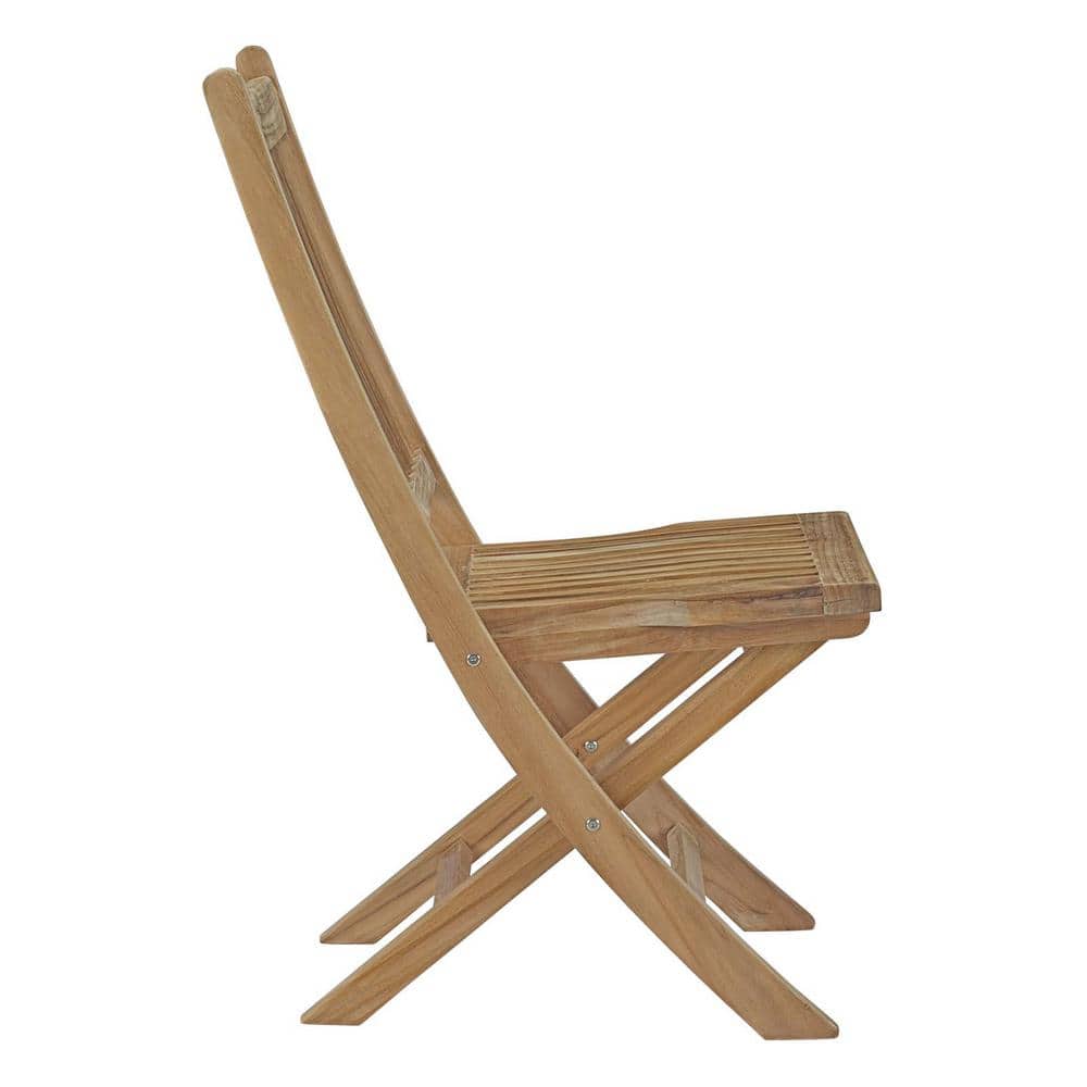 Marina Natural Teak Wood Outdoor Folding Chair