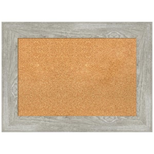 Dove Greywash 29.88 in. x 21.88 in. Framed Corkboard Memo Board