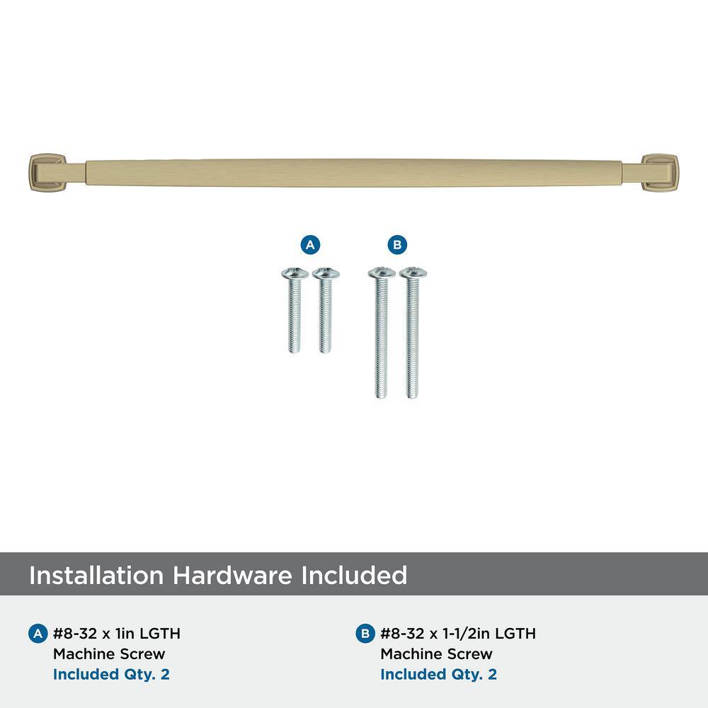 Golden Champagne 12-5/8" Modern Cabinet Pull with Mounting Hardware
